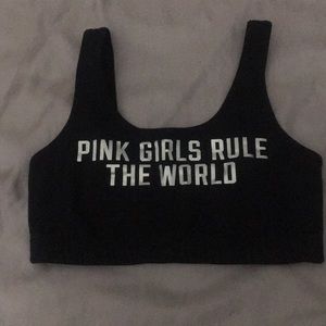 Pink workout bra